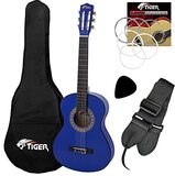 TIGER CLG4-LH-BL 3/4 Size Classical Guitar Pack - Left-Handed - Blue
