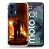 Cokitec Motorola G35 5G Brandweerman Trap Versterkte Hoes