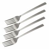 Bellatio design Gebaksvorkjes - 4x stuks - zilverkleurig - RVS - taartvorkjes - 15 cm