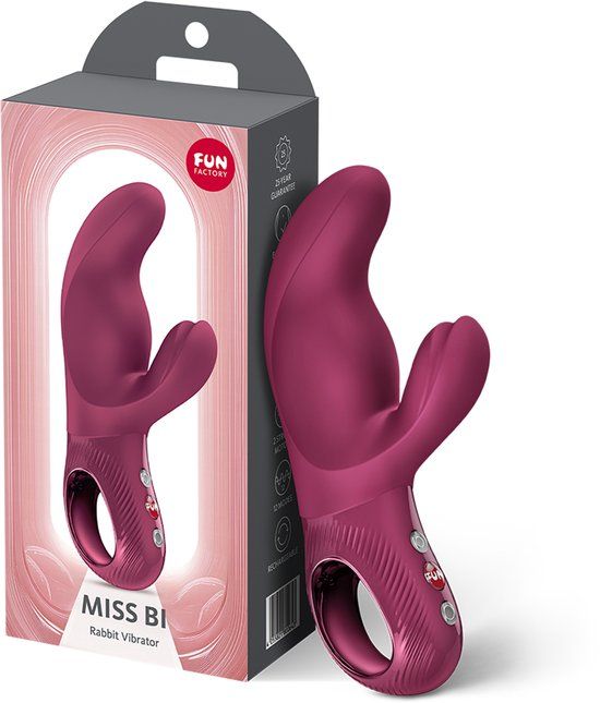 Fun Factory Miss Bi Vibrator Rabbit Bordeaux Red Waterproof Rechargeable