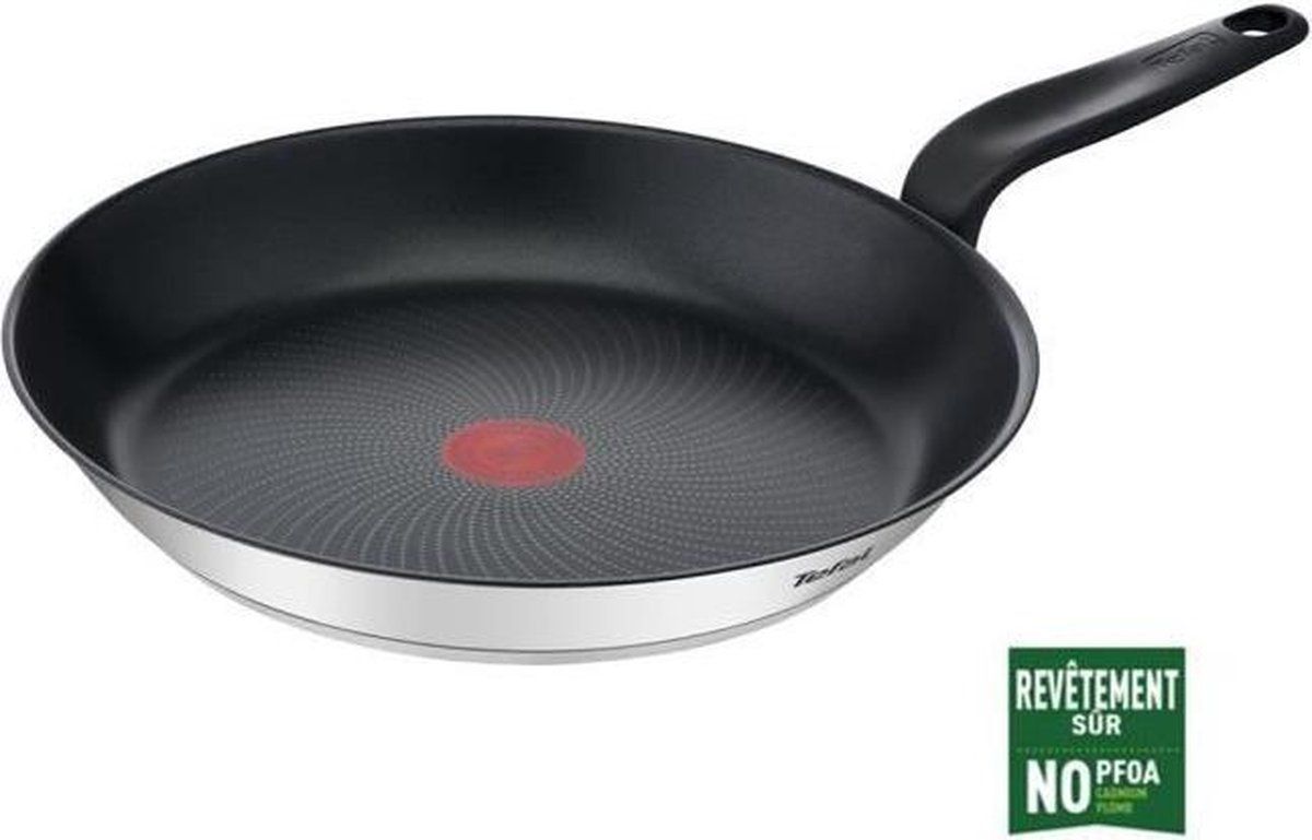 Tefal TEFAL E3090604 PRIMARY roestvrijstalen koekenpan met antiaanbaklaag 28 cm geschikt voor inductie