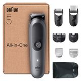 Braun All-in-One Series 5 AIO5545 9-in-1 Groomingset, ultrascherp lemmet, lichaamsstrimmer, grijs