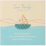 Depesche 13593.55 Vouwkaart Paper Love wenskaart voor doop, met bijpassende spreuk en kleurrijke designs, zonder tekst aan de binnenkant, vouwkaart incl. envelop