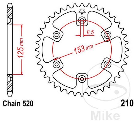 JT-prockets JTR210-43 kettingwiel