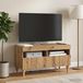 Maison Exclusive meuble TV LED ALKMAAR, 81 x 35 x 43 cm, aspect noyer