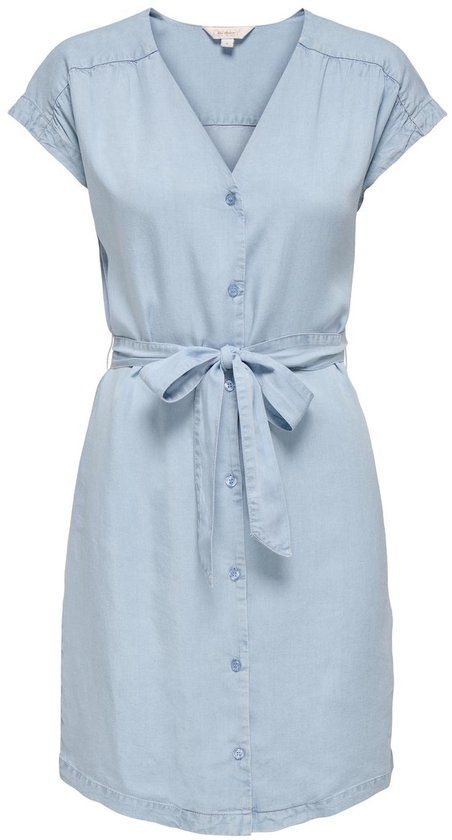 ONLY Onlcharis Life Short Cap Dress Wvn Cc - Jurk - Vrouwen - S - Blauw