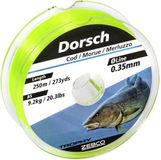 Zebco Trophy Vislijn 0.35mm Nylon 250 meter Fluo Geel