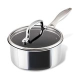 Circulon Krasverdediging roestvrijstalen steelpan met extreme antiaanbaklaag: 16 cm steelpan met deksel, inductie en alle kookplaat geschikt