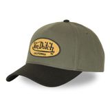 Von Dutch Casquette Homme & Femme Terry, Baseball Ajustable, Kaki/Noir/Moutarde, Taille unique