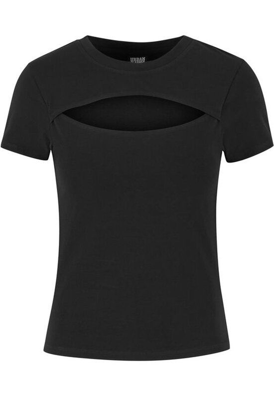 Urban Classics Short Cut-Out Dames T-shirt - Zwart - XL