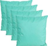 Anna's Collection Tuinkussens - 4 stuks - Aqua Blauw - 45x45 cm