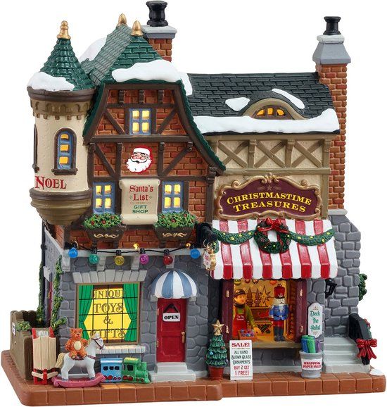 Lemax - 'Santa's List Toy Shop' - Verlicht gebouw - Exclusief adapter