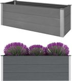 vidaXL - Jardinière - surélevée - 150x50x54 cm - HKC - gris