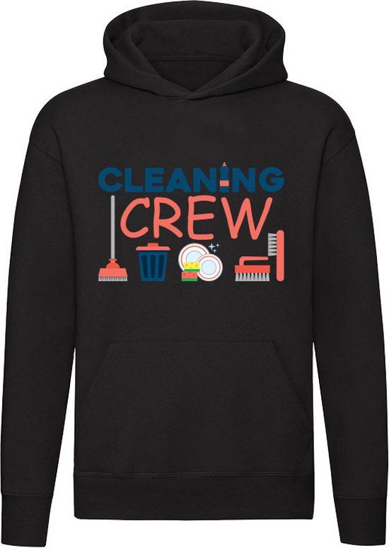Schoonmaakploeg Hoodie - Zwart - Unisex - Maat S