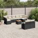 Maison Exclusive - Ensemble de jardin pour le jardin, composé de 10 pièces avec coussins, en polyrotin noir