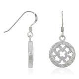 Orphelia Damesoorbellen 925 sterling zilver gerhodineerd gematteerd zirkonia wit ZO-5251