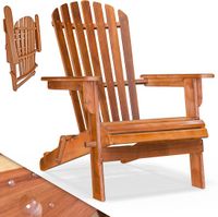 Casaria Chaise Adirondack - Pliable 84x69x94cm - Bois d'acacia