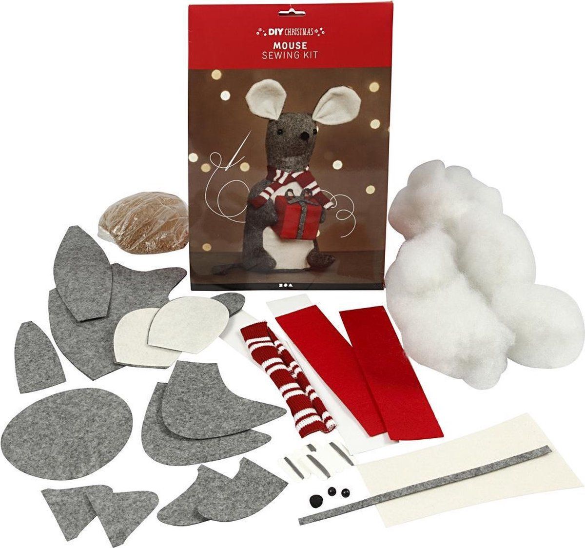 Creative DIY Kit Kerst Muis 30 cm - 5712854410762