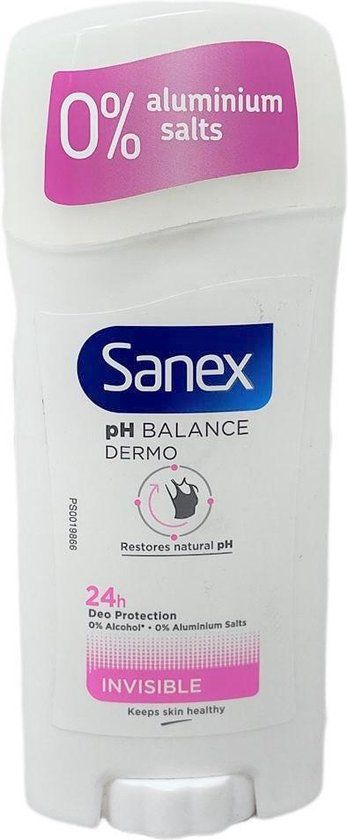 Sanex Dermo Invisible Deo Stick - 65 ml - Anti-White Stripes - Unisex