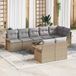 Prolenta Maison Exclusive - Ensemble de canapé de jardin 9 pcs Beige Poly rotin