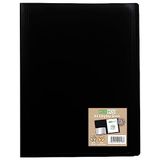 eco-eco A4 100% Gerecycleerd 100 Pocket Zwart Flexibele Cover Portfolio Boek Folder Display Boek, eco116