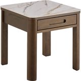 Giga Living Bijzettafel Wilven - Beige Keramiek - 45x45x45cm