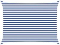 vidaXL Zonneschaduw Blauw en Wit 4 × 3 m 100% Polyester Oxford