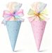 Set de 2 sacs d'anniversaire pour enfants, coton, bleu/rose
