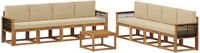 vidaXL - Acacia Hout Bank Loungeset - 8 Zitplekken - Natuurlijk en Beige