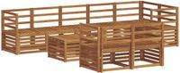 vidaXL - Bank loungeset - 8 zitplekken - Naturel - Polyester