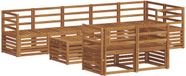 vidaXL - Canapé d'angle - 8 places - Naturel - Polyester