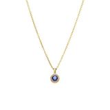 Lucardi Dames Stalen goldplated ketting vintage blauw
