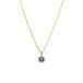Lucardi Dames Stalen goldplated ketting vintage blauw