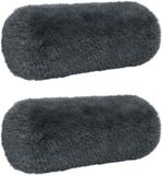 vidaXL Kussensloop Antracietkleurig Katoensatijn 2 Stuks 15 x 40 cm