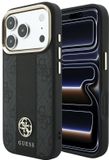 GUESS CG MOBILE Guess 4G Stripe Round Classic Logo MagSafe Case for iPhone 18 Pro Max / 17 Pro Max (Black)