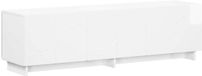 vidaXL Meuble TV 140 x 34,5 x 40 cm Blanc Laqué Bois d'ingénierie
