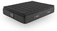 Moonia Grand Spring Black Hybride veermatras en visco-elastisch, wolkeffect, onafhankelijkheid van bed, comfort hotel 5 sterren, 135 x 200 cm