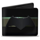 Buckle-Down - Bi-Fold Portemonnee Pu Bifold Wallet - Batman 2017 Icon/Stripe Zwart/Goud-Fade Heren