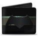 Buckle-Down - Bi-Fold Portemonnee Pu Bifold Wallet - Batman 2017 Icon/Stripe Zwart/Goud-Fade Heren