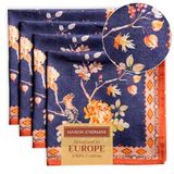 Maison d' Hermine Doek Servetten Set van 4 100% Katoen Dagelijks Herbruikbare Vierkante Servetten Doek Wasbaar, Diner, Feest, Bruiloft Restaurant (Kelim - Infinity, 20" x 20")