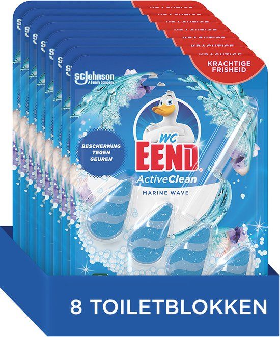 WC Eend Active Clean Marine Wave Toiletblok - 8 stuks