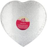 FunCakes Cake Drum Hart - Zilver - Ø33 cm