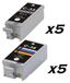 Canon 10 cartouches d'encre compatibles PGI-35/CLI-36 pour IP100, IP110, Mini 260