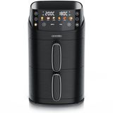 Arendo Heißluftfritteuse Mini, Doppelkammer, 5 Liter