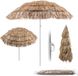 KADAX Parasol rond pour balcon, jardin, terrasse, piscine et plage, parasol réglable en hauteur, parasol de terrasse, brun/écru