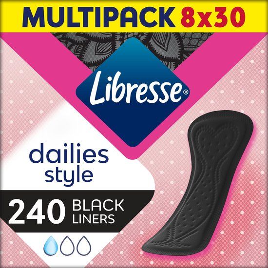 Libresse Normal Black inlegkruisjes - 240 stuks