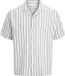 JACK&JONES - JJELIAM RESORT SHIRT SS SN - Heren - Overhemden - Korte mouw - Katoen - Gestreept - Dusty Olive - Maat XS