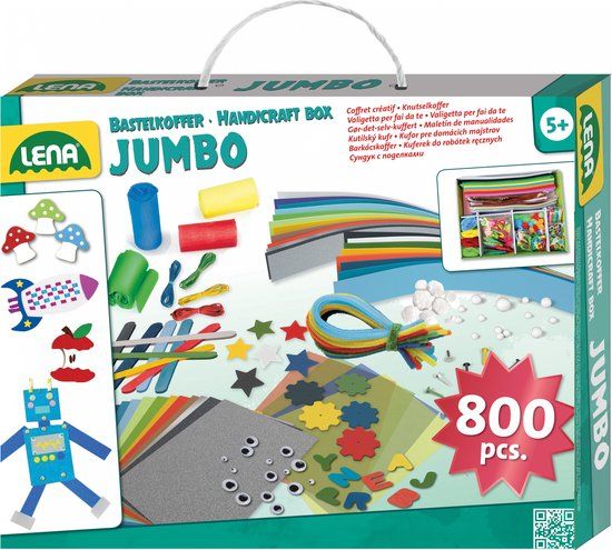 Lena Knutselset Jumbo Junior - 800-delig - Blauw