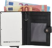 Hide & Stitches Paint Rock Safety Wallet - 100% Leer - Zwart