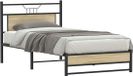 vidaXL Bedframe zonder matras, hout, Sonoma eikenkleurig, 100x200 cm
